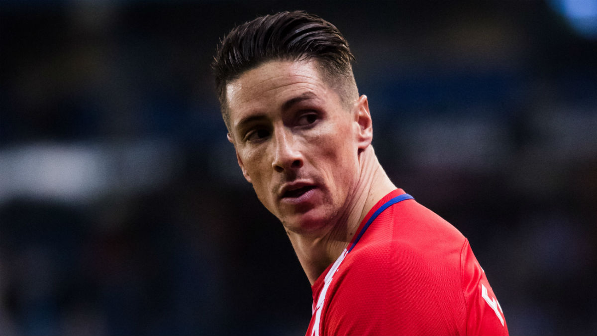 Fernando Torres, en un partido con el Atlético. (AFP)