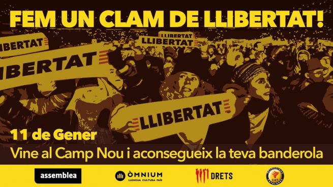 ANC y Òmnium repartirán 20.000 banderolas por los golpistas presos en el Barça-Celta de Copa