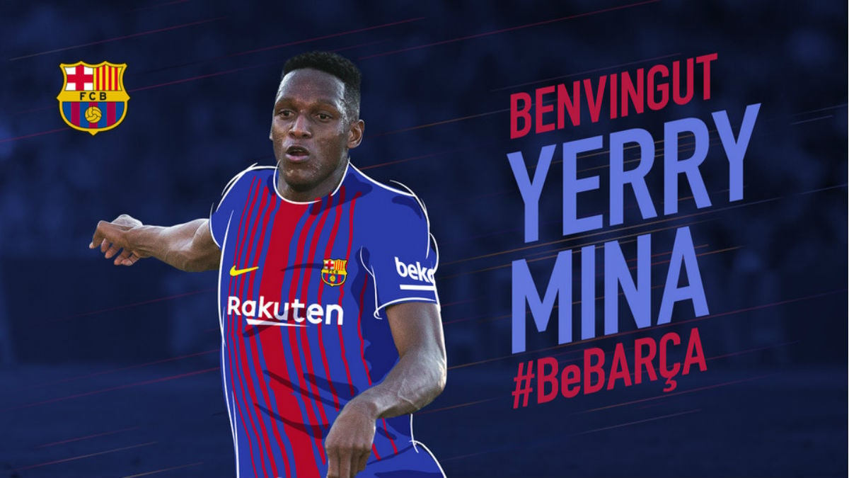 Yerry Mina ya es nuevo jugador del Barcelona. (fcbarcelona.cat)