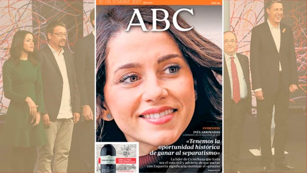 La Junta Electoral expedienta a ‘ABC’ por dedicar su portada a Arrimadas en la jornada de reflexión del 21-D