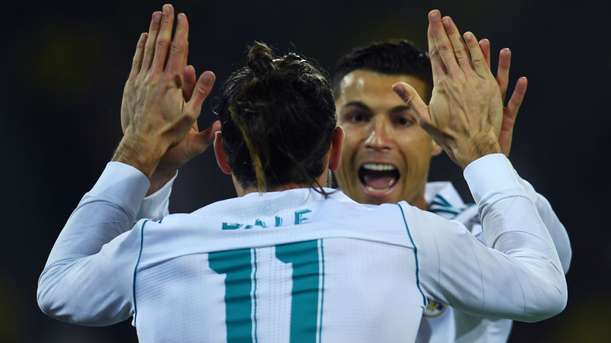 Cristiano Bale celebran un gol. (AFP)