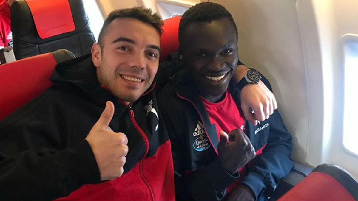 Iago Aspas publica una foto junto a Pione Sisto.