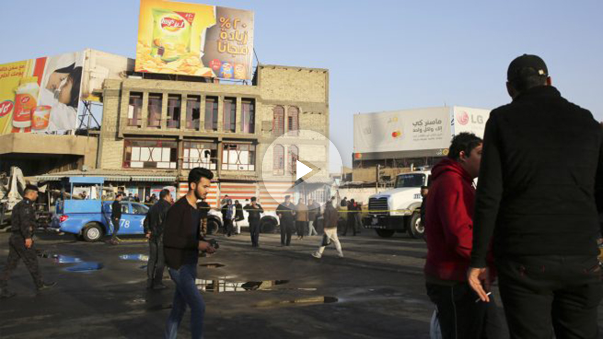 Lugar del atentado en Bagdad. (Foto: AFP)