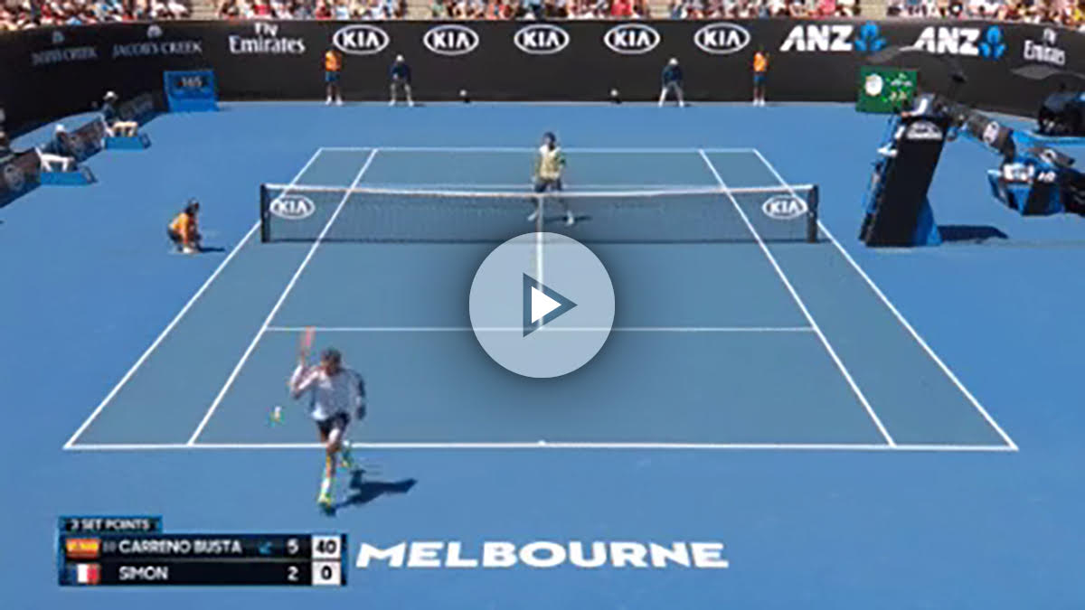 El increíble punto de Pablo Carreño en Australia.