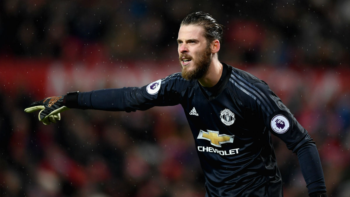 De Gea durante un partido con el United (Getty)