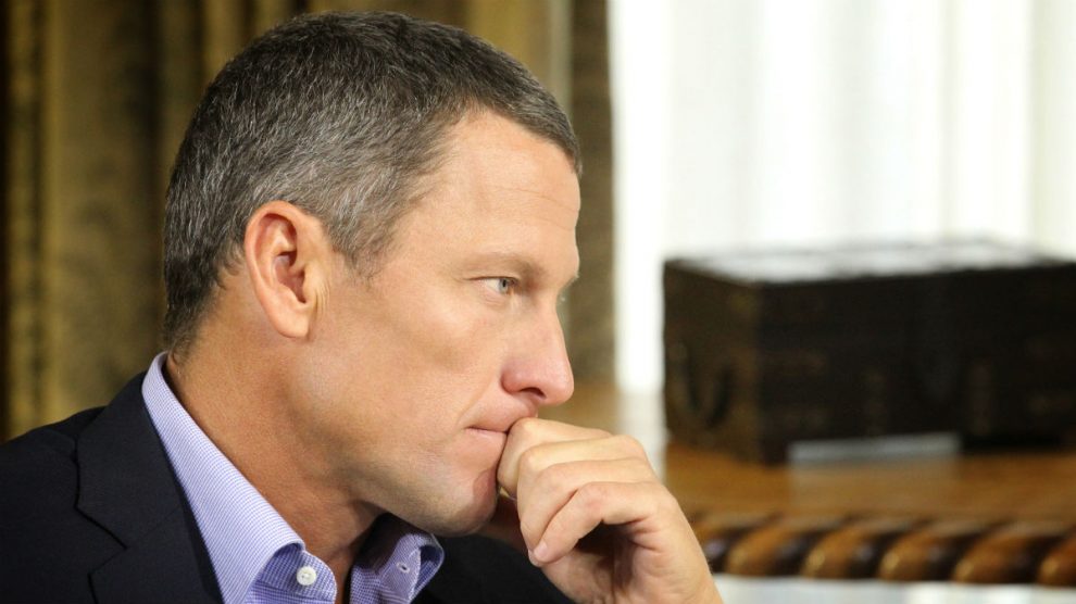 Lance Armstrong, durante el programa con Oprah Winfrey. (Getty)