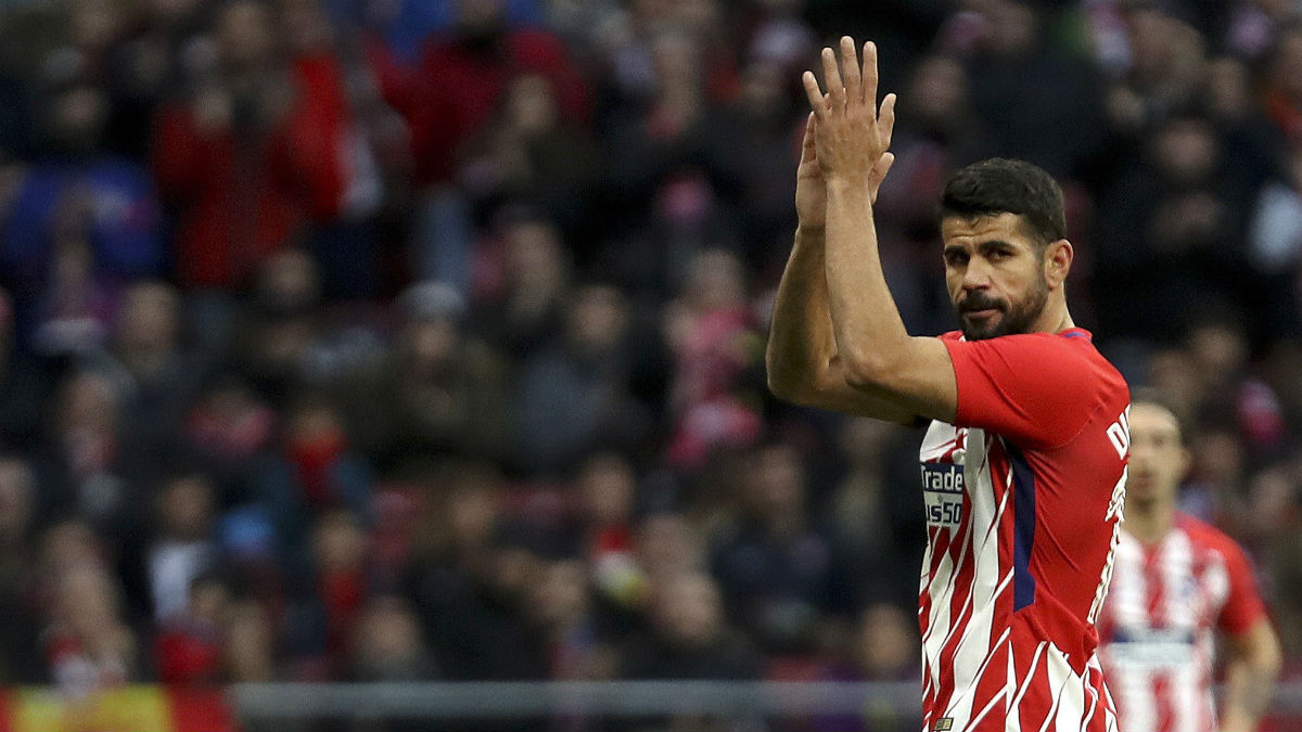 Diego Costa volvió a vestir la camiseta del Atlético este mes de enero después de cerrar su fichaje en verano por 66 millones de euros. (EFE)