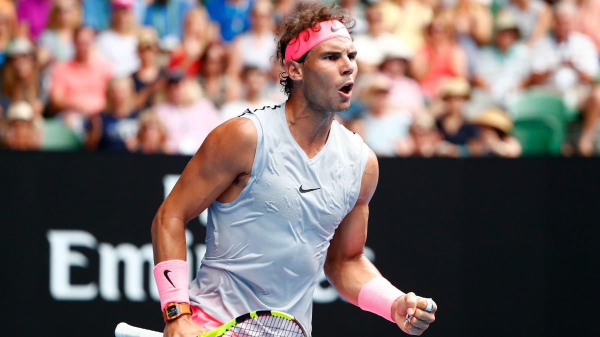 Nadal celebra un punto ante Schwartzman. (Getty)