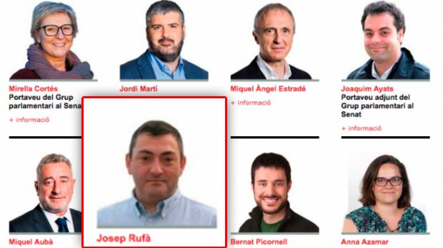 Josep Rufá y el resto de senadores de ERC investigados por el 1-O