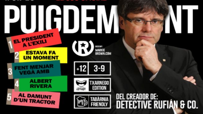 El creador del juego de mesa ‘Detective Rufián’ aprovecha el tirón y crea otro de Puigdemont