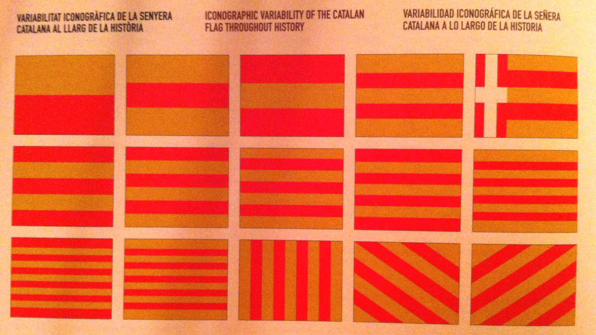 La variabilidad iconográfica de la señera catalana a lo largo de la historia según los independentistas