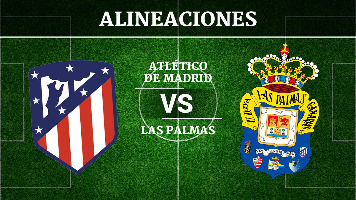 Consulta las posibles alineaciones del Atlético de Madrid vs Las Palmas
