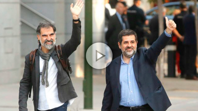 Jordi Sànchez y Jordi Cuixart. (Foto: EFE) ?>