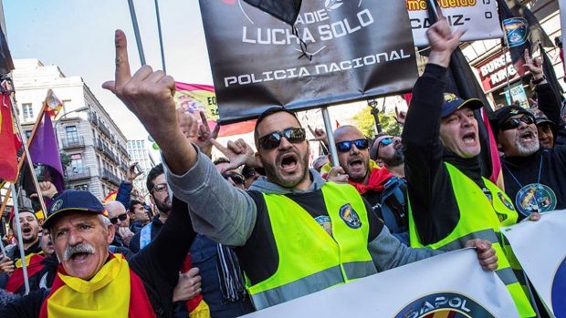 Manifestación por la equiparación salarial en barcelona