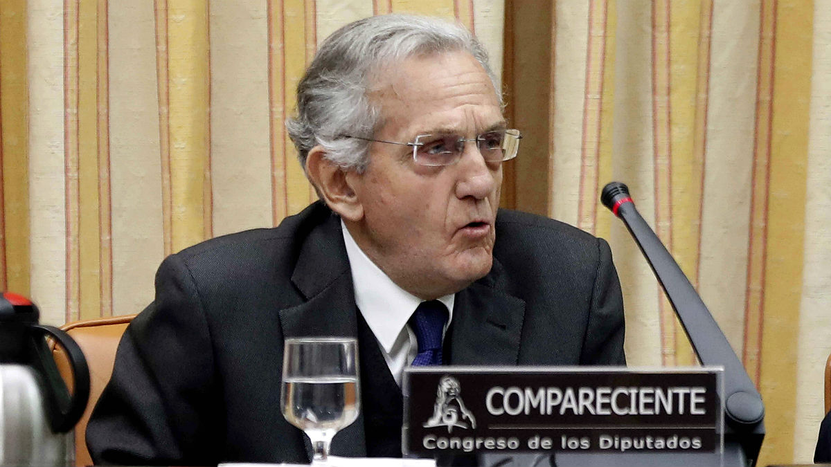 El ex ministro Rafael Arias Salgado, en el Congreso ed los Diputados. (EFE)