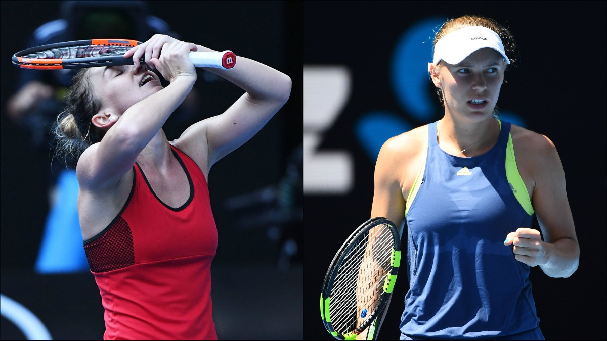 Halep y Wozniacki.