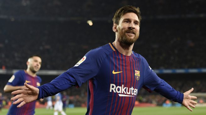 Messi marcó un gol e inició la jugada del otro (AFP).
