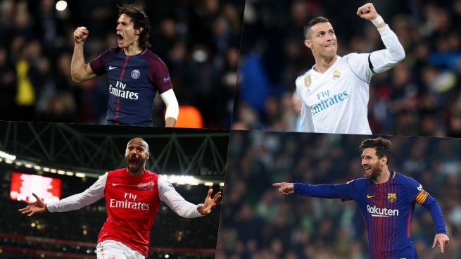 Cavani, Cristiano, Messi, Pelé… Los máximos goleadores de la historia de los equipos más laureados