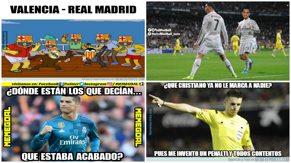 Los ‘memes’ del Valencia vs Real Madrid.