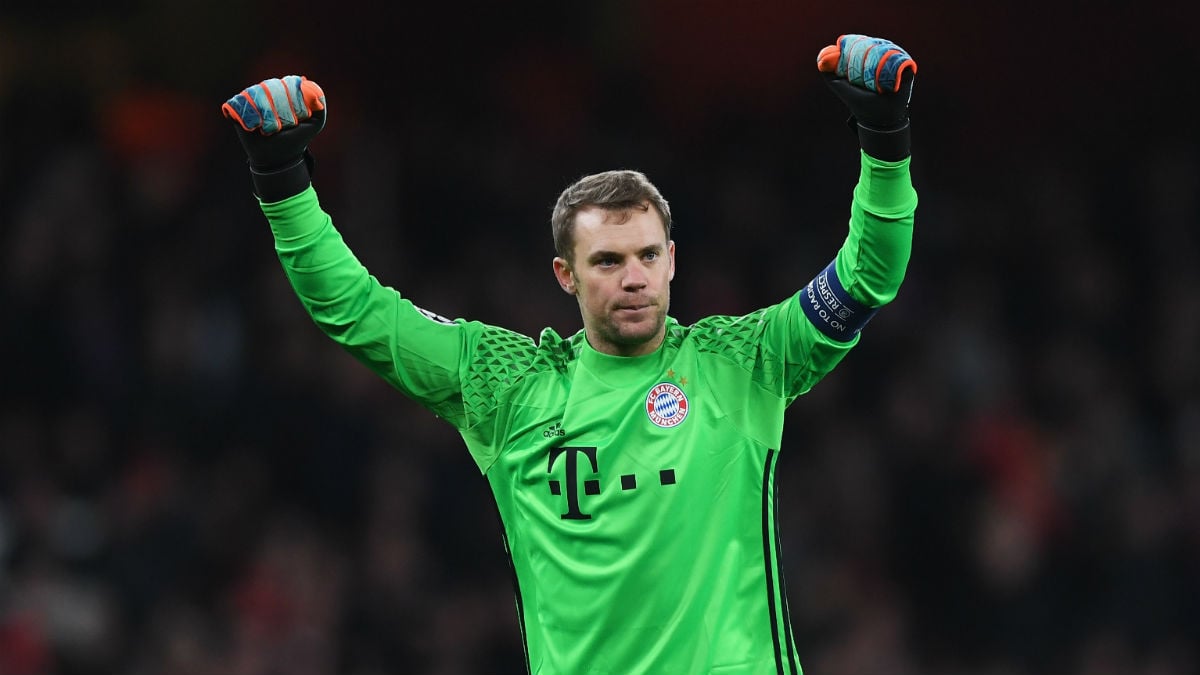 Neuer celebrando la victoria del Bayern (Getty)