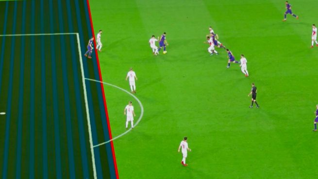 Escándalo arbitral número 1: fuera de juego de Alcácer antes del gol de Messi