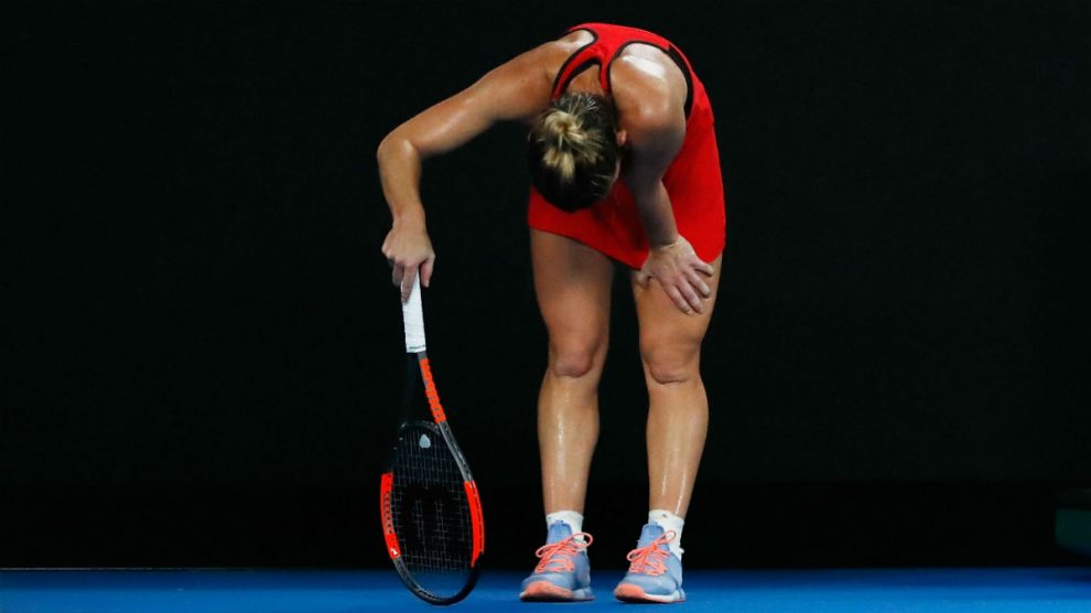 Simona Halep durante la final. (Getty)
