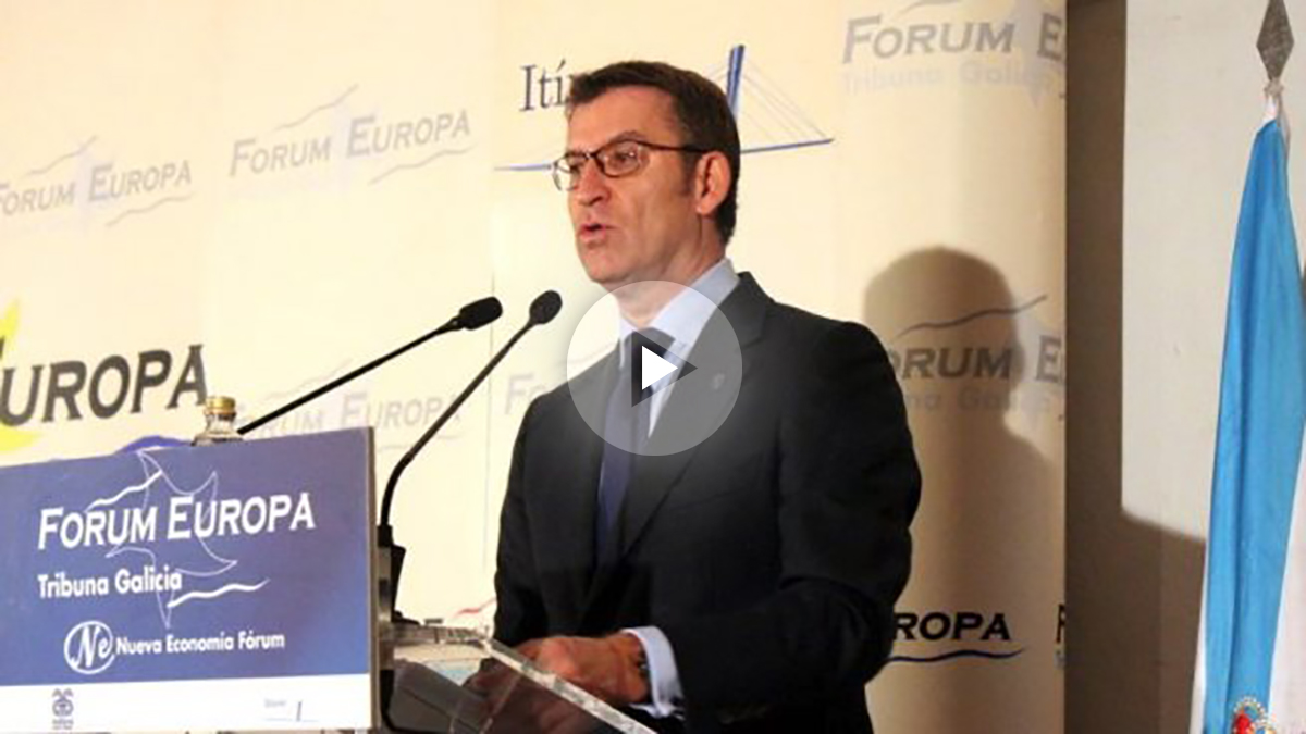 El presidente de la Xunta de Galicia, Alberto Núñez Feijóo, en el Fórum Europa.