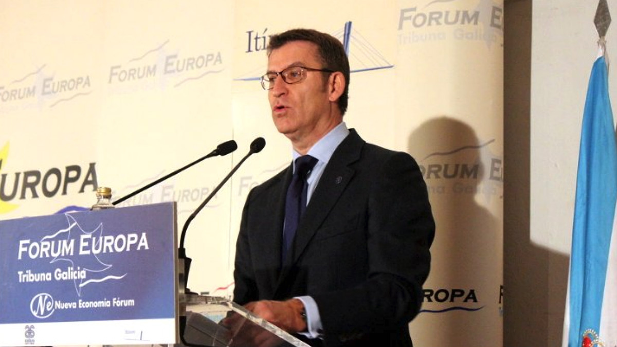 El presidente de la Xunta de Galicia, Alberto Núñez Feijóo, en el Fórum Europa.