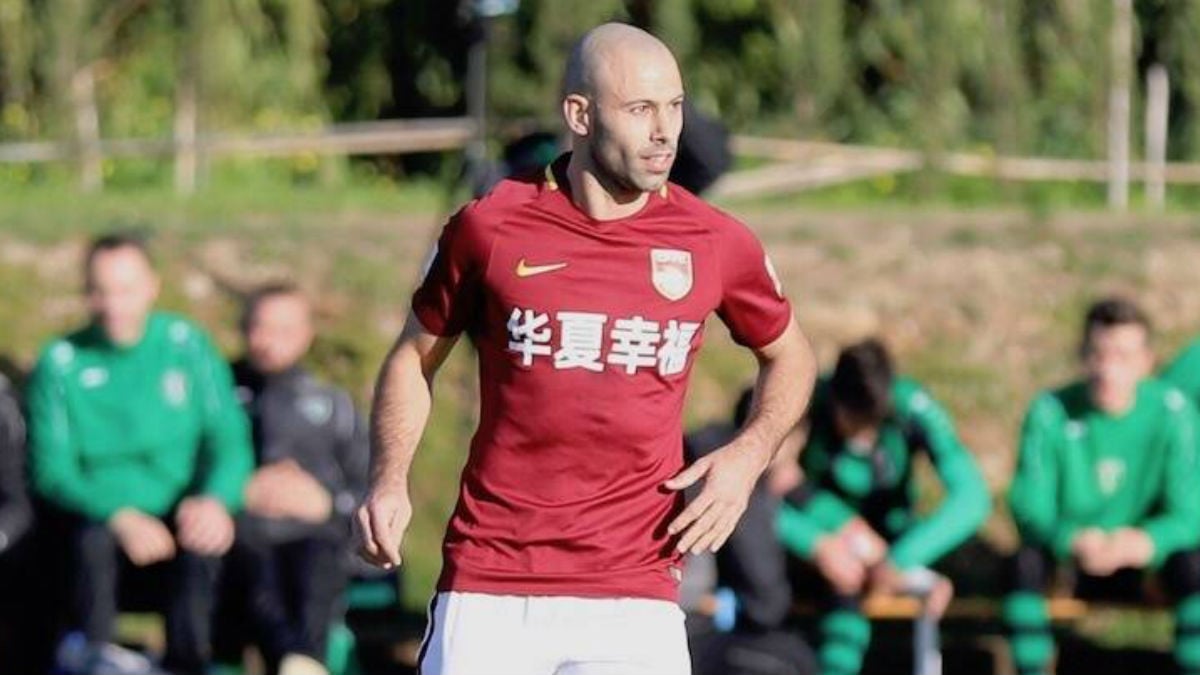 Javier Mascherano, con la camiseta del Hebei Fortune.