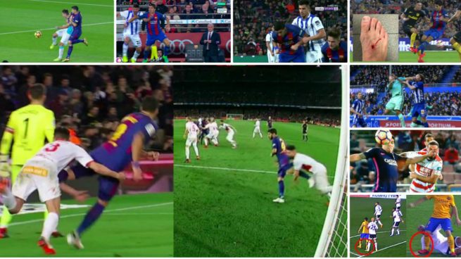 Las doce agresiones perdonadas a Luis Suárez desde que está en el Barça