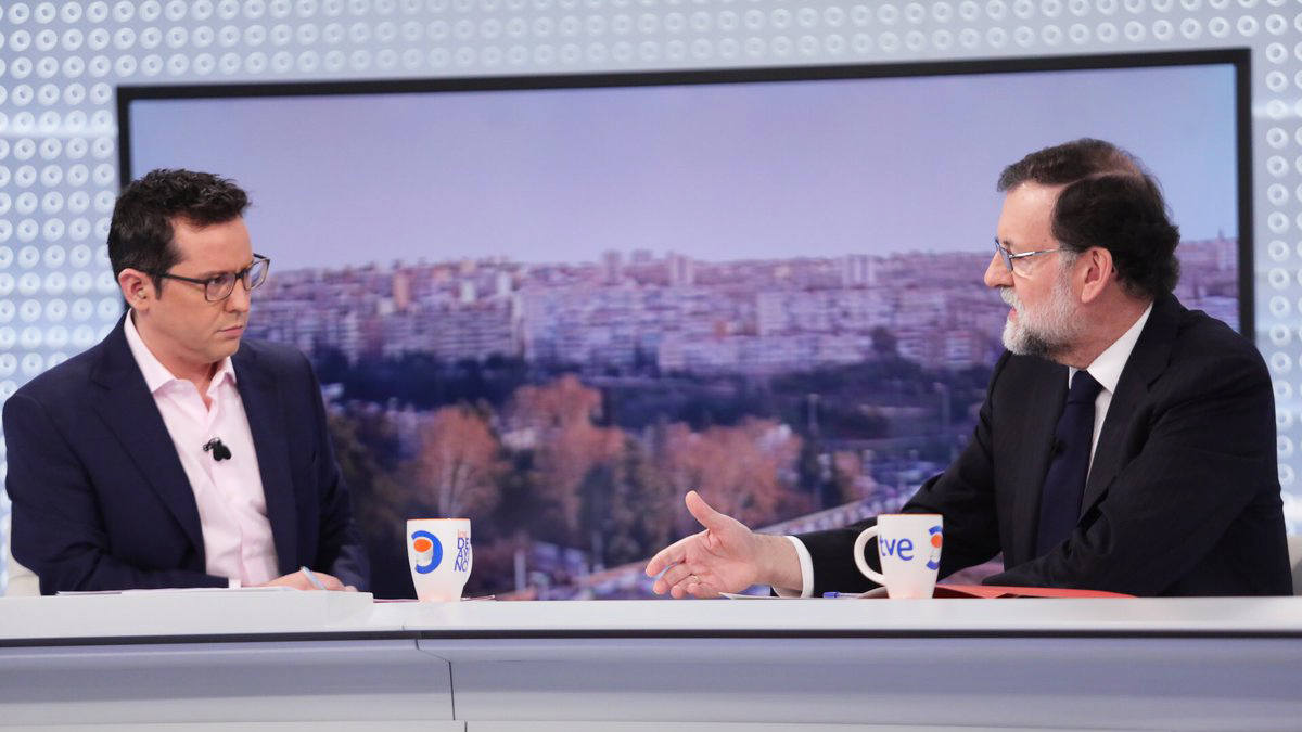 Mariano Rajoy entrevistado en TVE.