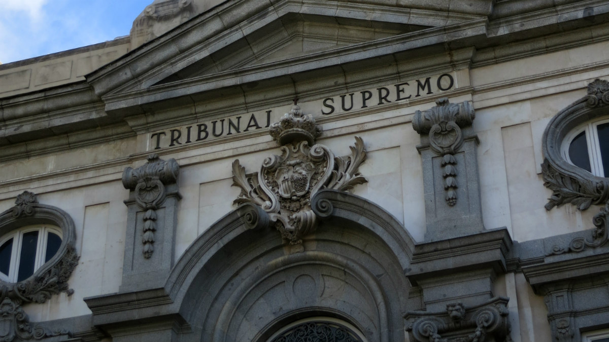 Fachada del Tribunal Supremo, en una imagen de archivo.