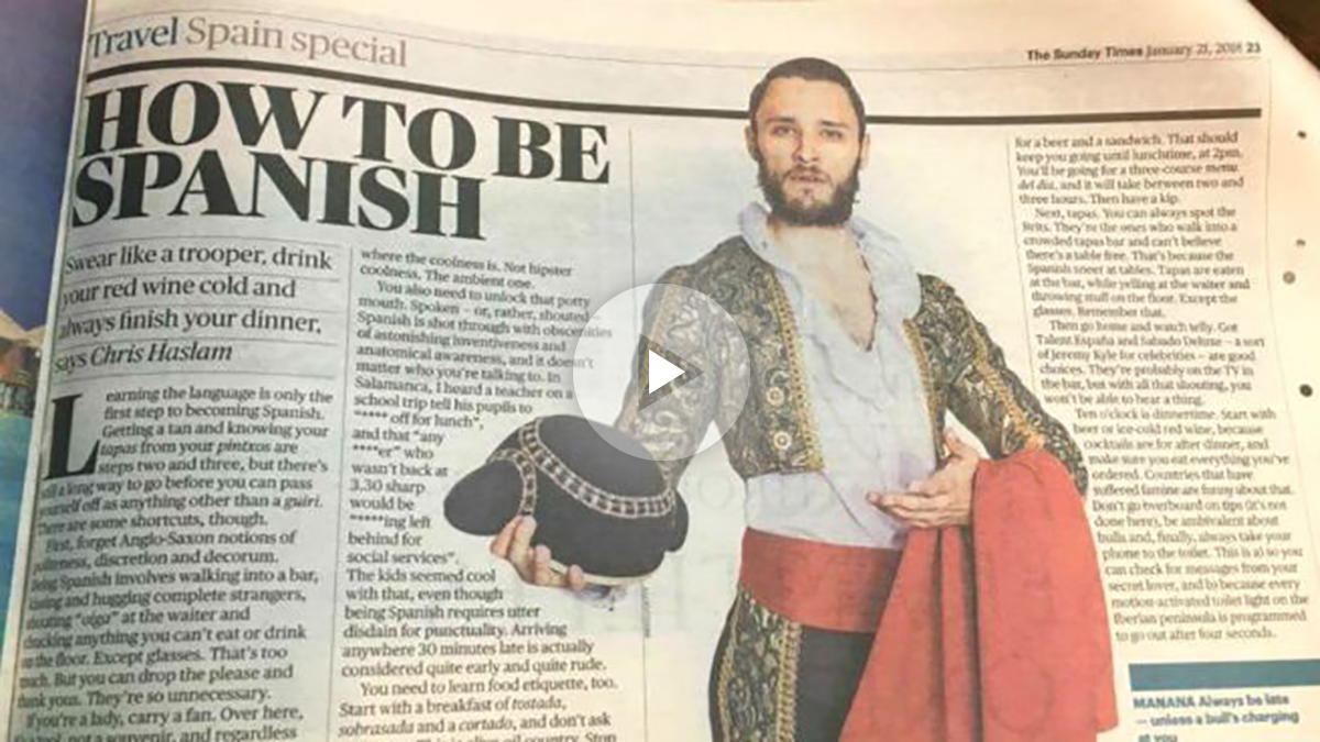 ‘How to be Spanish (cómo ser español)’, el artículo de ‘The Times’ que trata de ridiculizar a los españoles