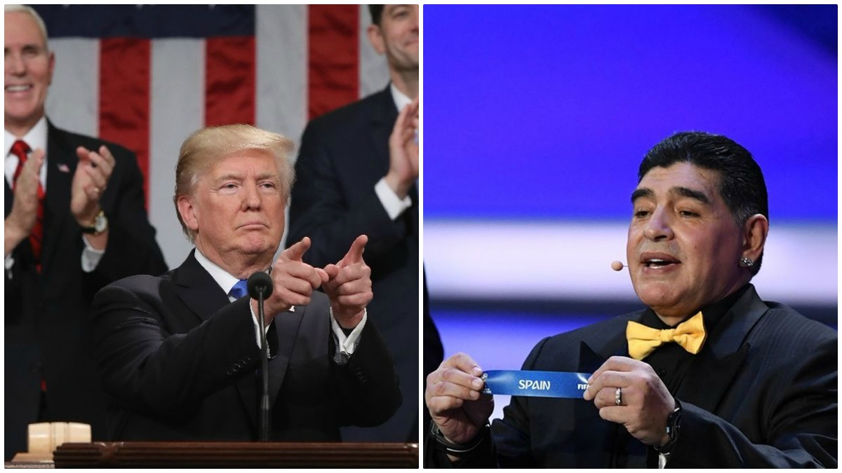 Donald Trump y Diego Armando Maradona tienen un carácter muy controvertido.