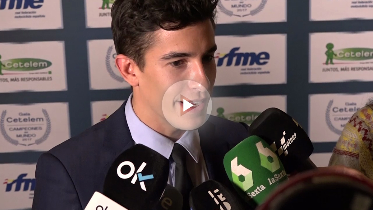 Marc Márquez asistió a la gala de premios de la RFME.