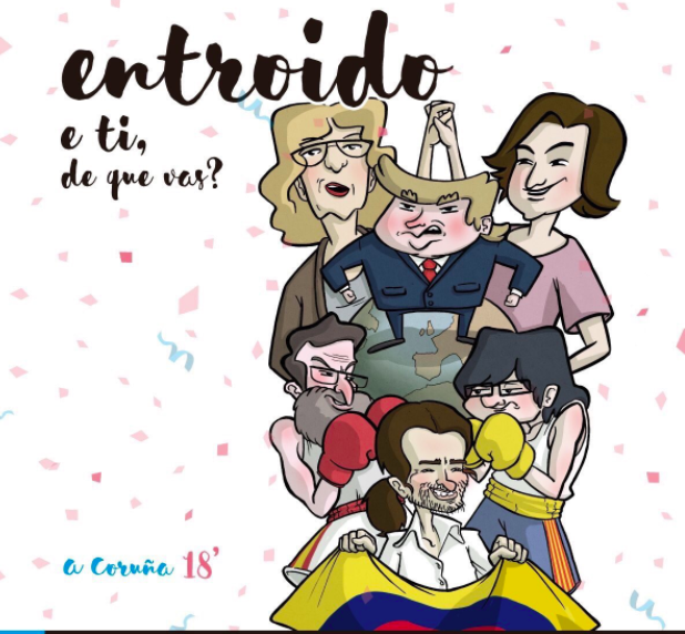 El Ayuntamiento podemita de La Coruña anuncia el Carnaval con la caricatura de un Iglesias ‘chavista’