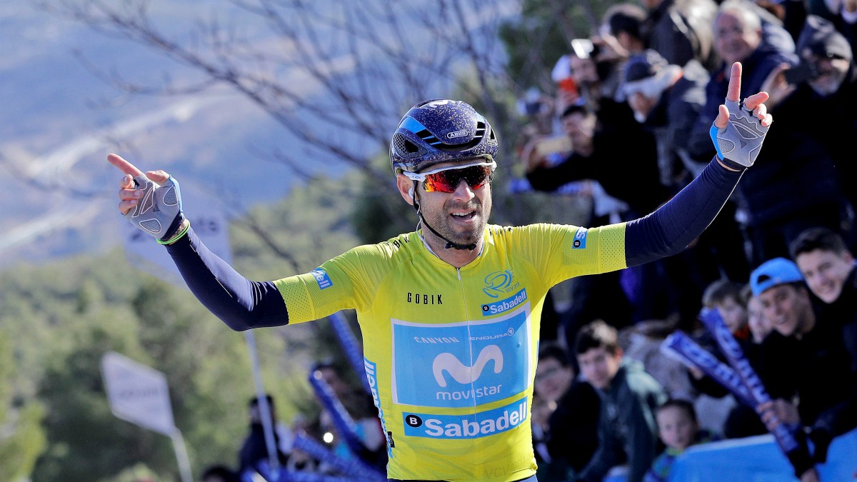 Alejandro Valverde celebra su triunfo. (EFE)