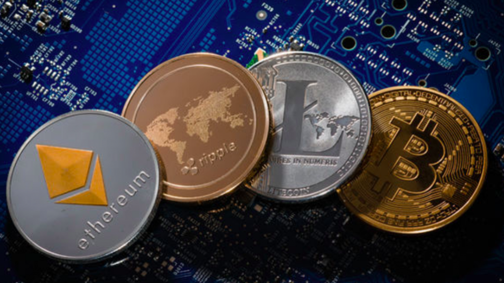 Diversas criptomonedas en una imagen de archivo.