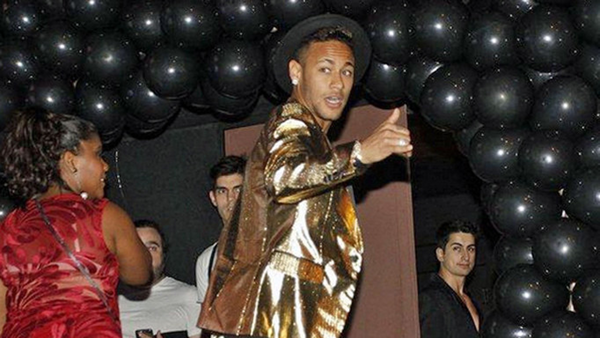 Neymar, durante una de sus fiestas.
