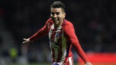 Ángel Correa celebra su gol durante el Atlético vs Valencia. (AFP)