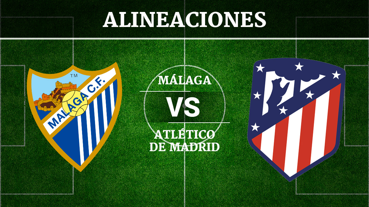 Consulta las posibles alineaciones del Málaga vs Atlético de Madrid