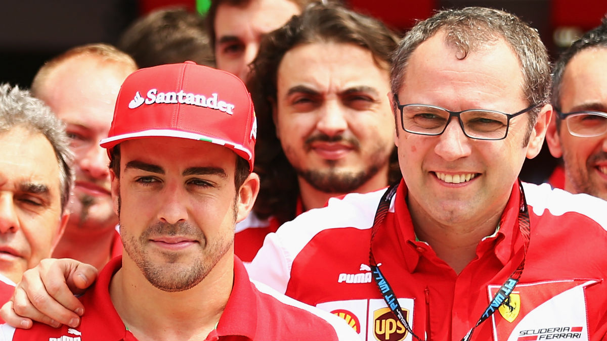 Stefano Domenicali, antiguo jefe de Fernando Alonso en Ferrari, sigue considerando al español como una de las referencias de la Fórmula 1, junto a Hamilton y Vettel. (Getty)