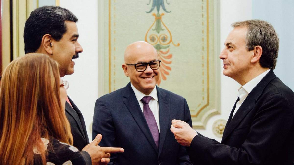 Nicolás Maduro y José Luis Rodríguez Zapatero. (Foto: @NicolasMaduro)