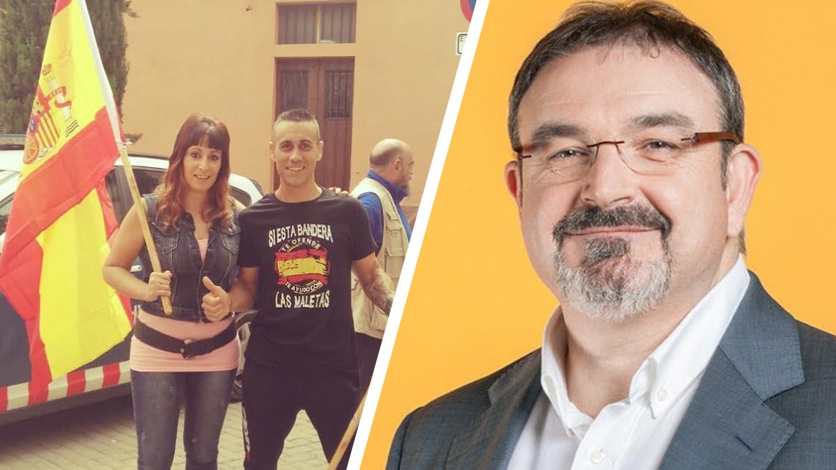 A la izquierda, Cristina y Jordi. A la derecha, el alcalde de ERC Isidre Viu, marido de la pediatra que se niega a atenderles.