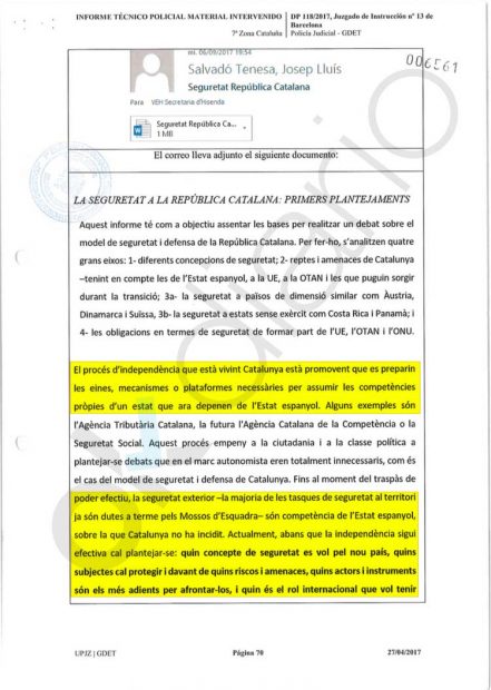 La Generalitat ordenó a los Mossos echar a la Policía porque eran “agentes hostiles”
