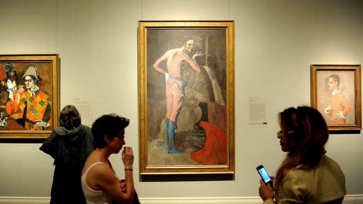 La obra ‘The actor’, de Pablo Picasso, expuesta en el MET de Nueva York.