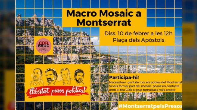 Cartel de los CDR para el mosaico reivindicativo en Montserrat