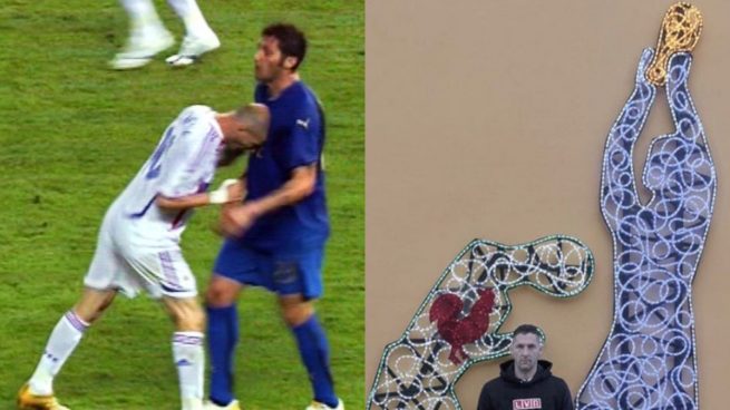 Materazzi se mofa de Zidane: se fabrica una escultura del cabezazo