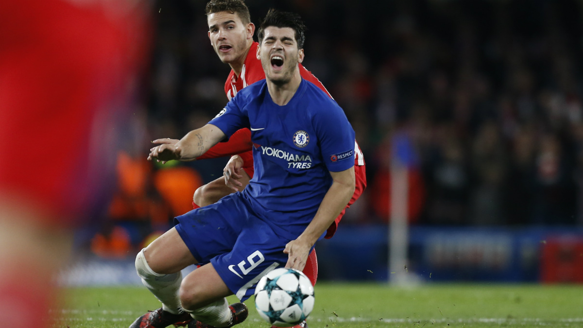 Álvaro Morata, en un partido de esta temporada con el Chelsea. (AFP)