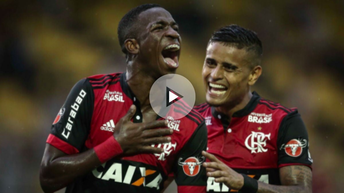 Vinicius anotó un golazo para el Flamengo.
